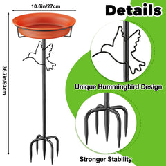 Close-up of VeyFolzin Bird Bath bowl and 5-pronged base