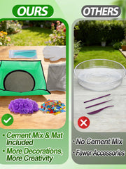 Close-up of vibrant mosaic tiles included in the Biubee kit