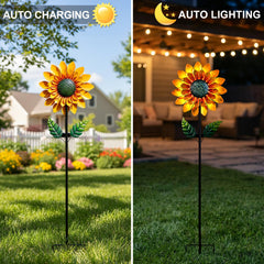 Close-up of VISFLAIR Sunflower Wind Spinner blades