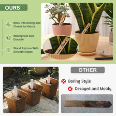 Close-up of VITEVER plant labels showing writing space