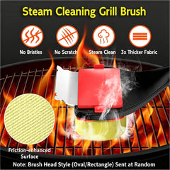 Close-up of VIVAIVE grill brush head showing replaceable feature