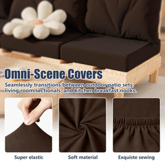Close-up of Vorshape cushion cover showing stretch-fit design