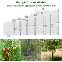Close-up of Waybas fruit tree netting zipper design