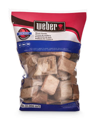 Close-up of Weber Hickory Wood Chunks showing texture