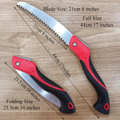Close-up of WEIMELTOY pruning saw blade showing sharpness