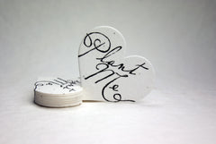 Close-up of Wildflower Seed Paper Heart Tags showing embedded seeds