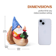 Close-up of WONDHOME gnome's hand gesture and details