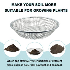 Close-up of XULIFU Soil Sifter 3/8 inch mesh