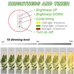 close-up of yadoker grow light LED bulbs