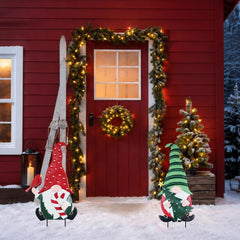 Close-up of YEAHOME Christmas gnome with red bird