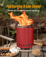 Close-up of YEFU Tabletop Fire Pit's fixed legs