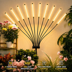 Close-up of Yehsence grow light showing 500 LEDs