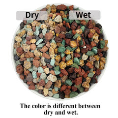 Close-up of YISZM potting mix with lava rocks and pumice