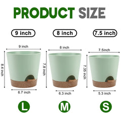Close-up of YNNICO planters showing drainage holes and watering lip