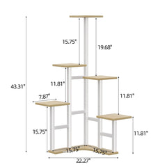Close-up of Yzosvki Corner Plant Stand grow lights and settings