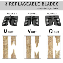 Close-up of ZALALOVA replaceable graft cutting blades set