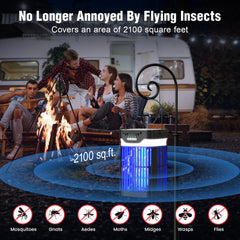 close-up of zechuan Solar Bug Zapper's LED nightlight function