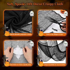 Close-up of ZeeDix Halloween Creepy Cloth material