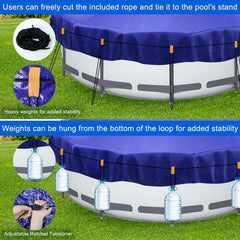 Close-up of ZHSX pool cover fabric, showing durability