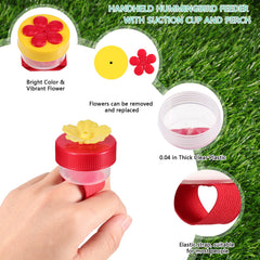 Close-up of Zopeal Flower-shaped Hummingbird Hand Feeder