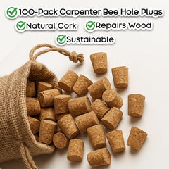Close-up view of Donaldson Farms Carpenter Bee Corks
