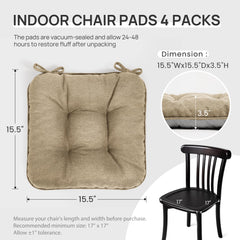 Close-up view of Love's cabin Memory Foam Chair Cushion with non-slip bottom