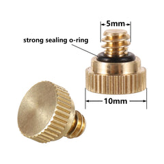 Close-up view of NFAMRZCAR Brass Misting Nozzle Plug showing 10/24 screw thread