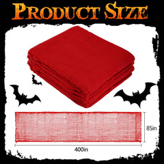 Close-up view of RunNico blood-red creepy cloth texture