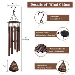 Close-up view of Soopau wind chimes showing harmonious sound tubes
