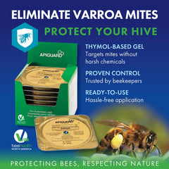 Close-up view of VITA BEEHEALTH Apiguard gel tray