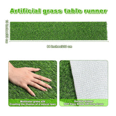 Close-up view of ZHOUXITU artificial grass table runner texture