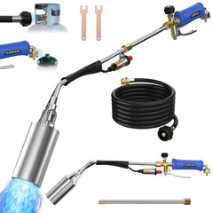 Clozpleax Propane Torch Weed Burner front view with blue finish