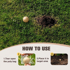 CLVDOFSS Mole Repellent granules in a garden setting