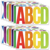 CMBBZZY 6 Inch Letter Stickers, multi-colour letters on a sheet