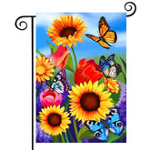 COCJCJ sunflower garden flag front view, 12x18 inches