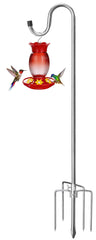 COCONUT 78 Inch Adjustable Shepherd's Hook, Silver