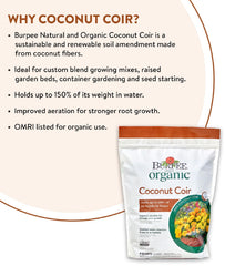 Coconut Coir in a gardening container with plants