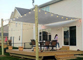 COCONUT Sun Shade Sail Canopy grey 6' x 8' rectangle front view