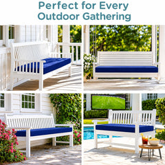Codi Outdoor Bench Cushion Navy on patio furniture