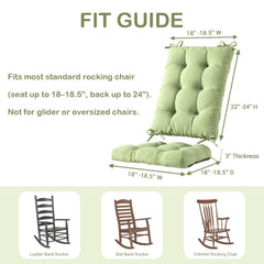Codi Rocking Chair Cushion back view showing zipper