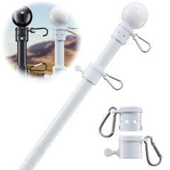 cogardenshower 6ft Heavy Duty Flag Pole Holder front view with tangle-free rings