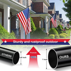 cogardenshower flag pole installed on a porch