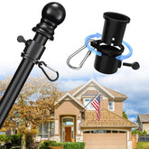 cogardenshower House Flag Pole Kit 5ft black model front view