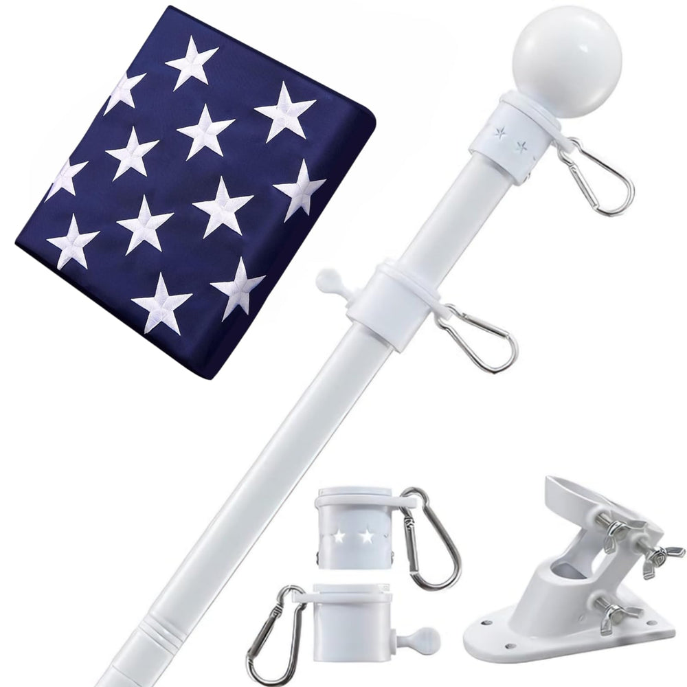 cogardenshower House Flag Pole Kit with 3x5 US Flag complete set