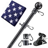 cogardenshower House Flag Pole Kit with 3x5 US Flag front view