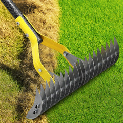 cogardenshower Manual Thatch Rake 15-inch dual-sided head