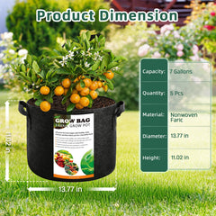 COKIELE 7 Gallon Grow Bag in a garden setting