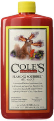 COLE'S Flaming Squirrel Seed Sauce 16 Fl Oz bottle front view