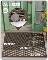 Color&Geometry door mat showing deep grooves for dirt capture