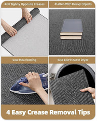Color&Geometry Indoor Door Mat 24x36 Charcoal Grey non-slip bottom